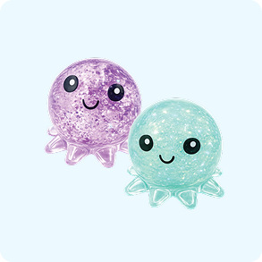 2 octopus squishies