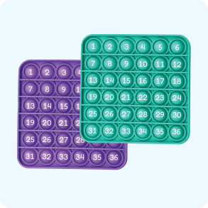 2 fidget mats (numbered 1-36)