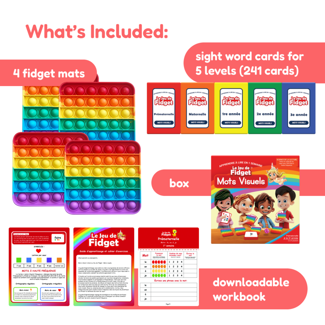 The Fidget Game French: Le Jeu de Fidget Mots Visuels