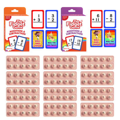 Addition and Subtraction Card Packs + Ten Frame Fidgets