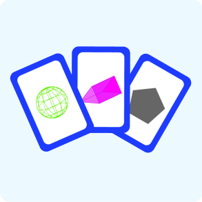 80 cards (2D & 3D shapes)